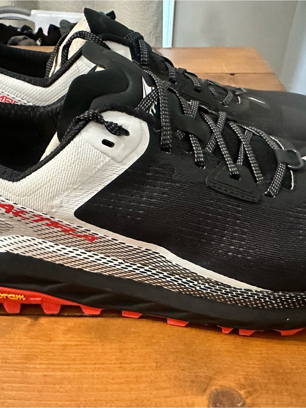 Altra Black and White Olympus 4 Trail Shoes
